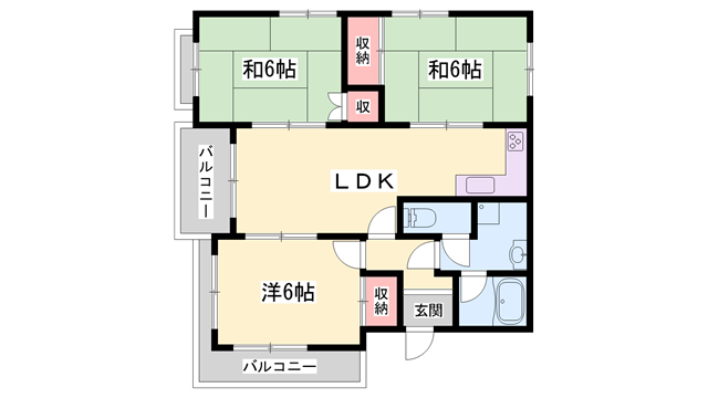 ノアズ・アーク(3LDK/5階)の間取り写真
