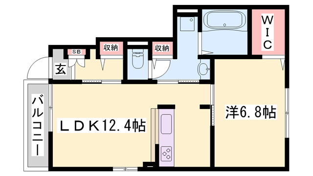 アイビー・ロードⅡ(1LDK/1階)の間取り写真