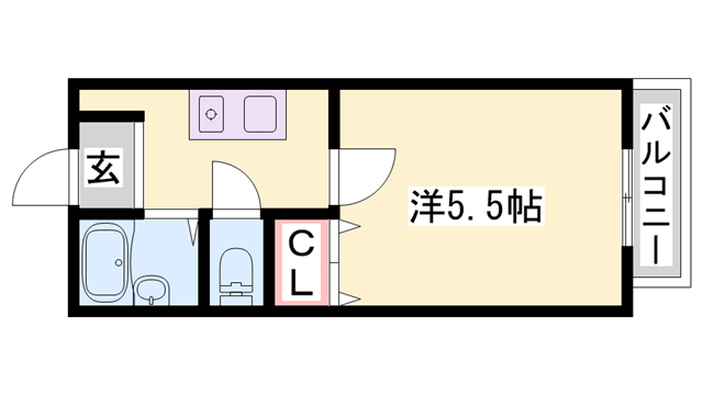 ナイスワン太子(1K/1階)の間取り写真