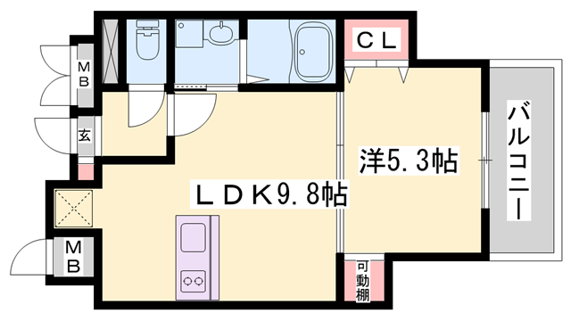 FLIO明石中央(1LDK/5階)の間取り写真