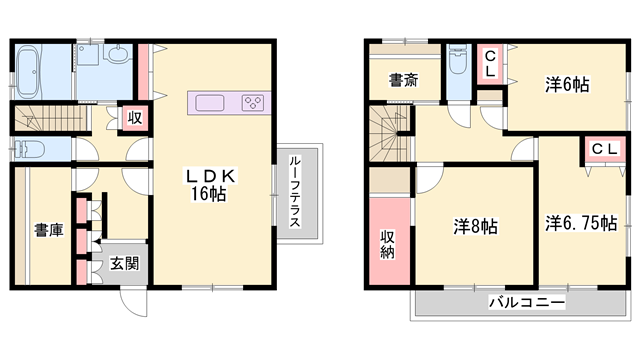 姫新線 播磨高岡駅 徒歩32分 2階建 築11年(3SLDK)の間取り写真