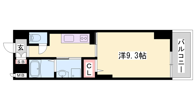 ファイン・スクエアー(1K/1階)の間取り写真