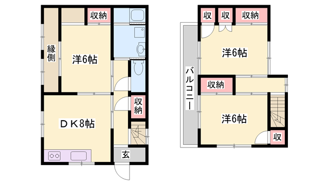 播但線 野里駅 徒歩44分 2階建 築52年