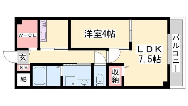 グレースコート(1LDK/2階)の間取り写真