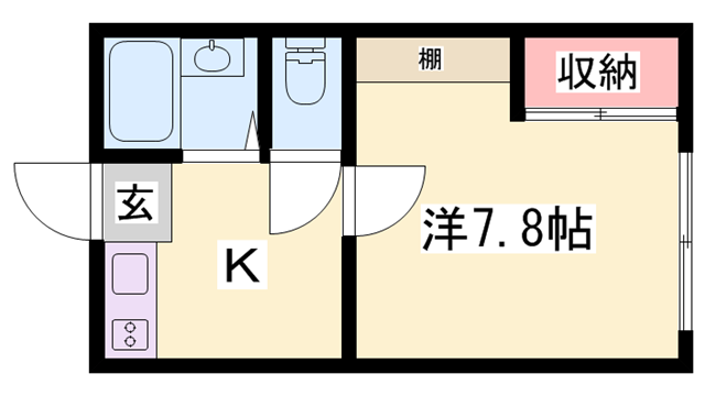 メゾンあまかわ(1K/2階)の間取り写真