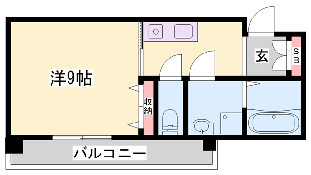 インタービレッジ青山二番館(1K/2階)の間取り写真