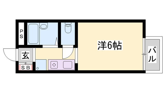 クレイドル青山2(ワンルーム/1階)の間取り写真