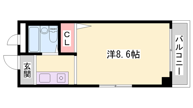 新在家ビル(ワンルーム/3階)の間取り写真