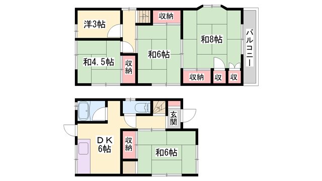 山陽電気鉄道本線 播磨町駅 徒歩13分 2階建 築54年