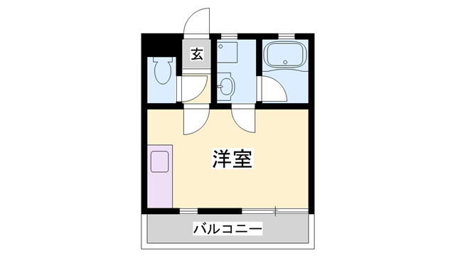 サンハイツ多井田(ワンルーム/1階)の間取り写真