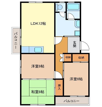新神野7号棟(3LDK/1階)の間取り写真