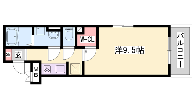 メゾン エイスイ(1K/3階)の間取り写真