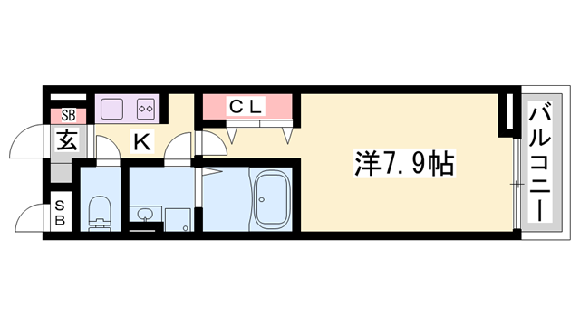 オート・プラージュ(1K/1階)の間取り写真