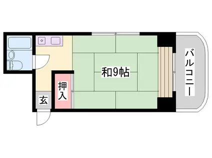 コーポ中島(ワンルーム/2階)の間取り写真