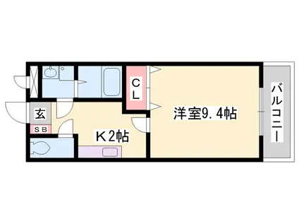 サン・メゾン天満(1K/1階)の間取り写真