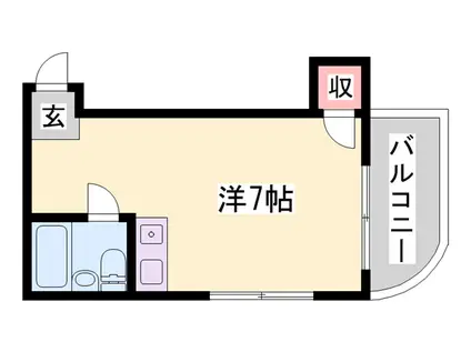 コーポ中島(ワンルーム/2階)の間取り写真