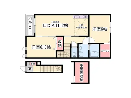 オヒア・レフア Ⅱ(2LDK/2階)の間取り写真