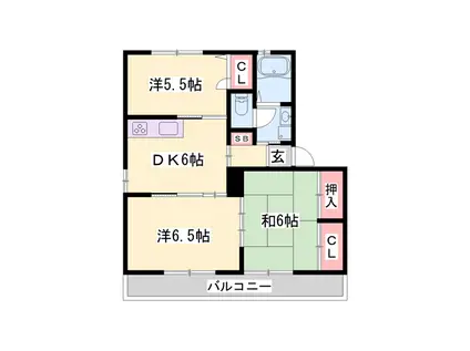 アンナプルナⅡ(3DK/2階)の間取り写真