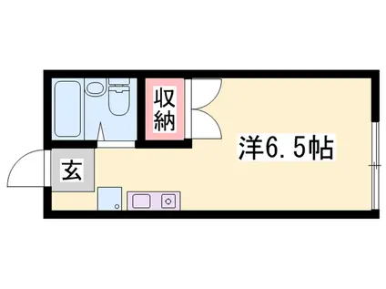 メゾン上手野(ワンルーム/2階)の間取り写真