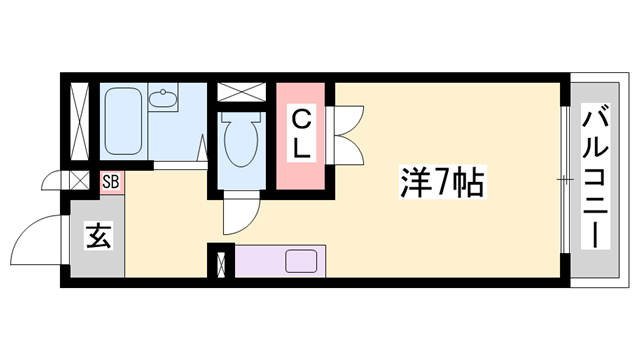 サンフレッチェ南条B(1K/1階)の間取り写真