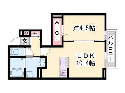 ラ・エトワール王子(1LDK/1階)の間取り写真
