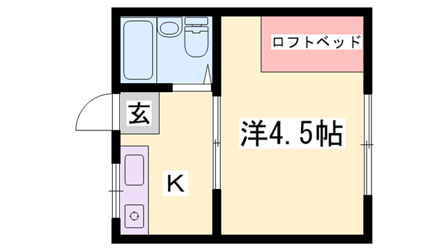 シティーコーポ今宿(1K/2階)の間取り写真