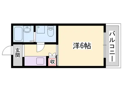 ハイム菅生台(1K/2階)の間取り写真