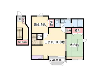 トゥー・ル・モンドSB(2LDK/2階)の間取り写真