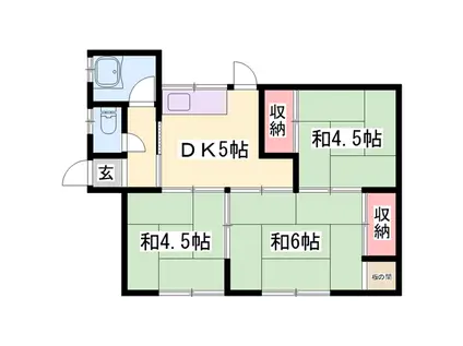 山陽本線 はりま勝原駅 徒歩16分 1階建 築55年(3DK)の間取り写真