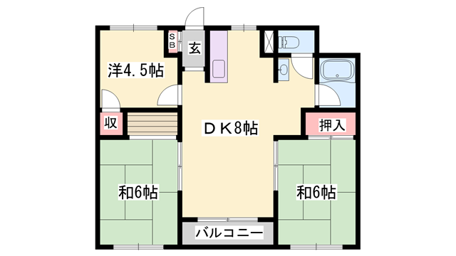 船場東ビル(3DK/5階)の間取り写真