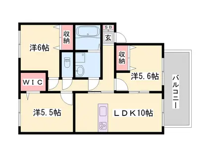 グランモア堂本(3LDK/2階)の間取り写真
