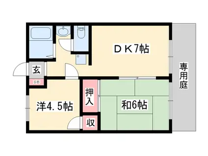 サンシティイシザワ(2DK/2階)の間取り写真