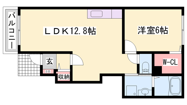 フォルストⅠ(1LDK/1階)の間取り写真