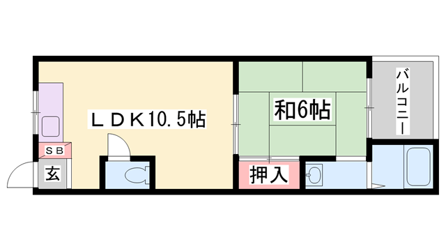 レジデンス アサヒ(1LDK/1階)の間取り写真