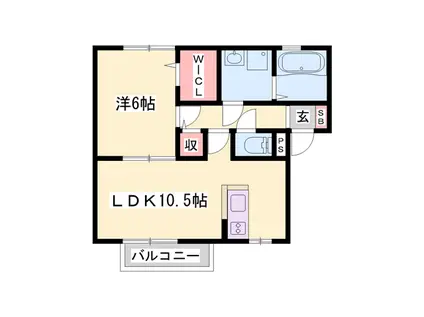 ガレリア グランデ(1LDK/1階)の間取り写真