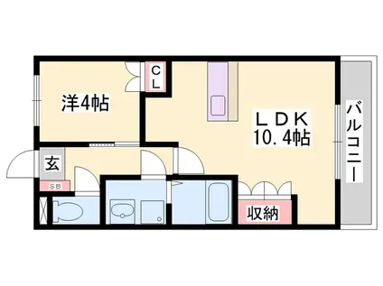 アンシャンテ(1LDK/2階)の間取り写真
