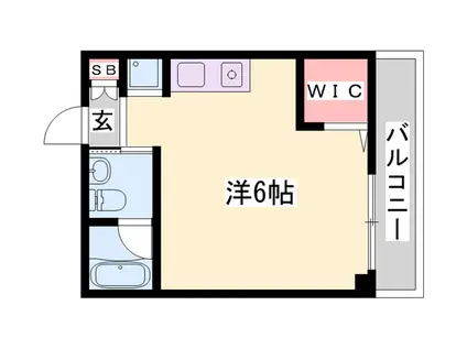 べアーレ(ワンルーム/3階)の間取り写真