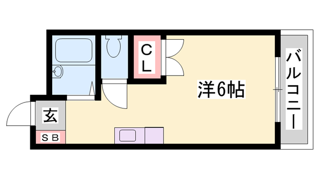サンドミトリー(ワンルーム/3階)の間取り写真