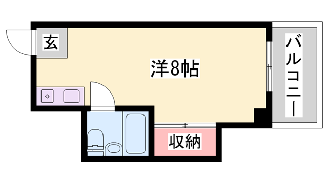 コーポ中島(ワンルーム/2階)の間取り写真