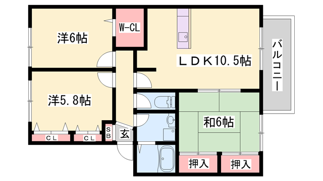 LIVE-TOUN(3LDK/1階)の間取り写真