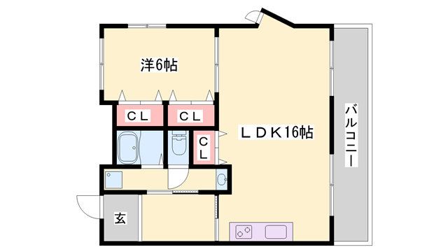 三創ビル(1LDK/3階)の間取り写真