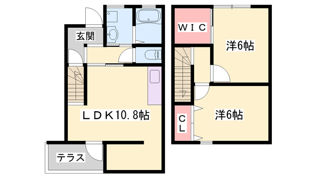 ビッグフォレスト宮上(2LDK/1階)の間取り写真