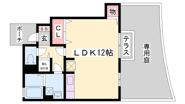 ロイヤルメゾンマエダ(ワンルーム/1階)の間取り写真
