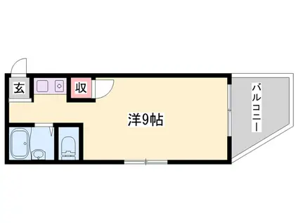 メゾン京口(ワンルーム/3階)の間取り写真