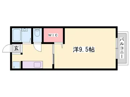 サンライフ・アイF棟(1K/1階)の間取り写真