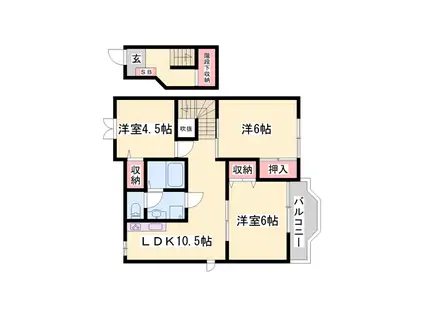 グレースガーデンⅠ(3LDK/2階)の間取り写真