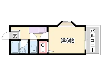 アイランド東今宿(1K/3階)の間取り写真