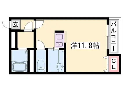 インタービレッジ塩町Ⅱ(ワンルーム/4階)の間取り写真
