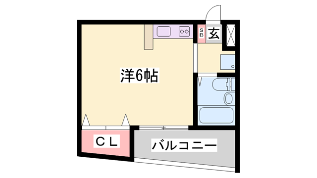 プレアール粟津3(ワンルーム/4階)の間取り写真