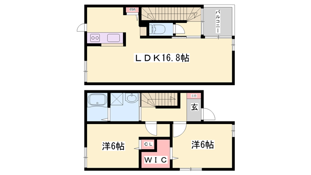 サンフローラ(2LDK/1階)の間取り写真